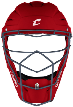Picture of Optimus Pro Rubberized Matte Finish Hockey Style Catcher's Headgear Adult 7-7 1/2 SCARLET