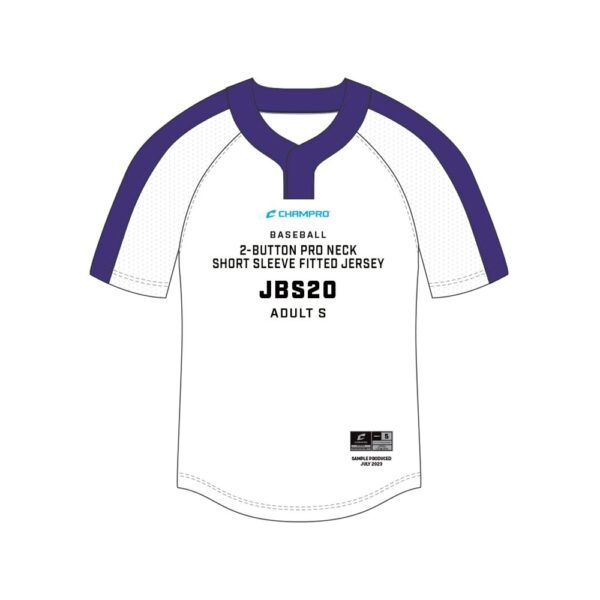 SIZE KIT Juice 2-Button Pro Neck Short Sleeve Fitted Jersey