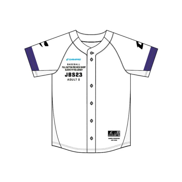SIZE KIT Juice Full Button Pro Neck Short Sleeve Fitted Jersey