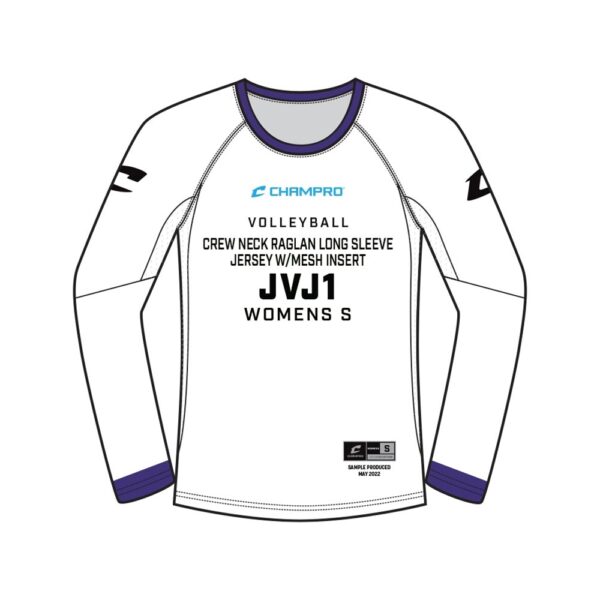 SIZE KIT Crew Neck Raglan Long Sleeve Jersey w/Mesh Insert