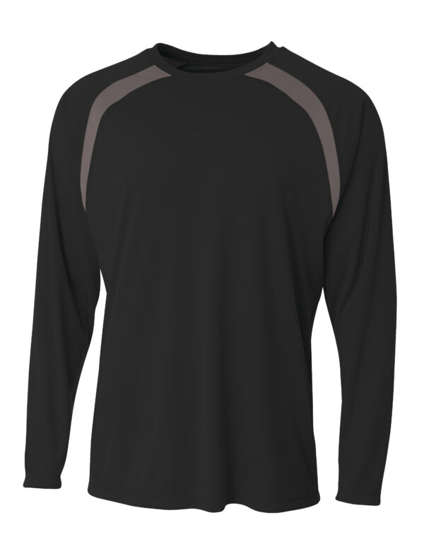 A4 Spartan Long Sleeve Color Block Crew