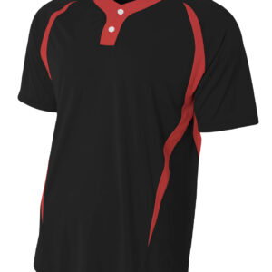 A4 2-Button Color Block Henley