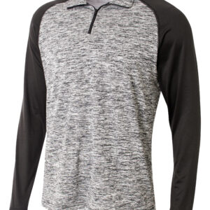 A4 1/4 Zip Space Dye with Contrast