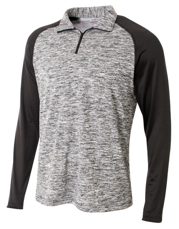 A4 1/4 Zip Space Dye with Contrast