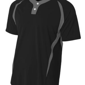 A4 2-Button Color Block Henley