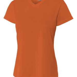 A4 Women’s Short Sleeve V-Neck Bird’s Eye Mesh Tee