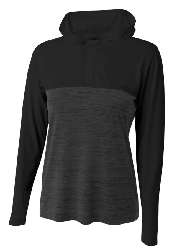 A4 Women's Slate Quarter Zip Hoodie